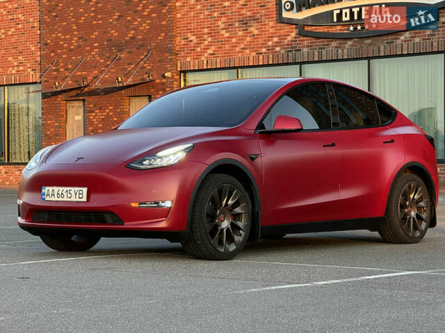 Червоний Тесла Model Y, об'ємом двигуна 0 л та пробігом 54 тис. км за 27500 $, фото 1 на Automoto.ua