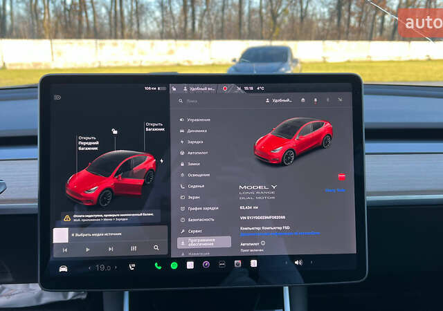 Красный Тесла Model Y, объемом двигателя 0 л и пробегом 64 тыс. км за 18400 $, фото 15 на Automoto.ua