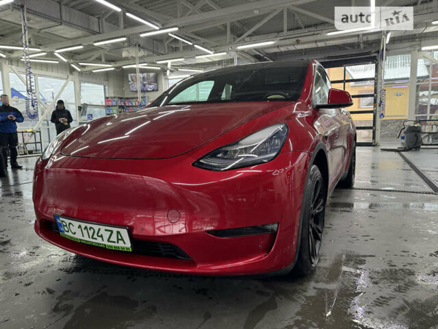 Червоний Тесла Model Y, об'ємом двигуна 0 л та пробігом 25 тис. км за 36900 $, фото 1 на Automoto.ua