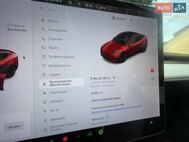 Красный Тесла Model Y, объемом двигателя 0 л и пробегом 81 тыс. км за 27500 $, фото 30 на Automoto.ua