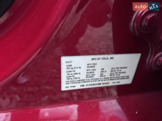 Красный Тесла Model Y, объемом двигателя 0 л и пробегом 85 тыс. км за 23500 $, фото 28 на Automoto.ua