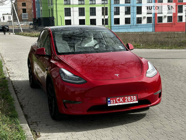 Червоний Тесла Model Y, об'ємом двигуна 0 л та пробігом 41 тис. км за 27000 $, фото 1 на Automoto.ua