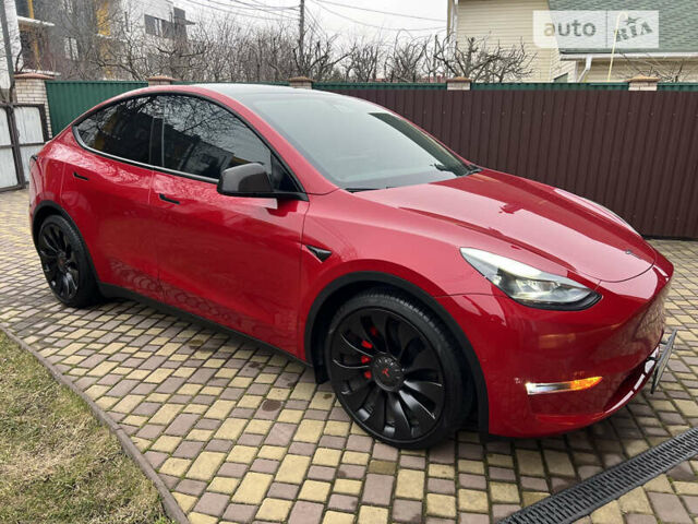 Красный Тесла Model Y, объемом двигателя 0 л и пробегом 17 тыс. км за 41500 $, фото 8 на Automoto.ua