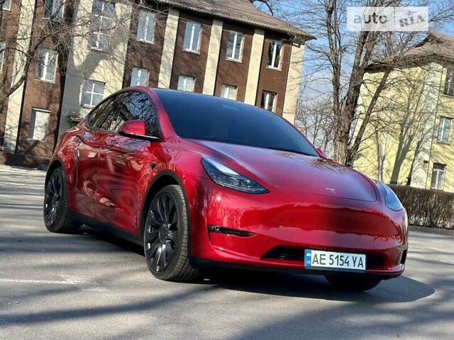 Красный Тесла Model Y, объемом двигателя 0 л и пробегом 9 тыс. км за 43000 $, фото 3 на Automoto.ua