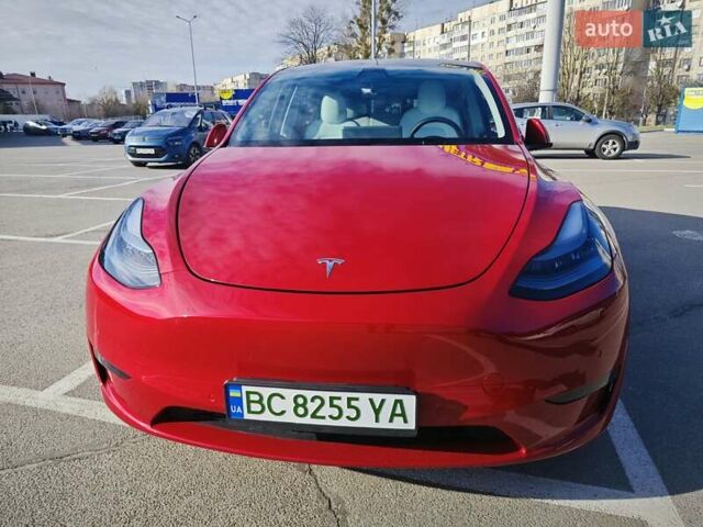 Красный Тесла Model Y, объемом двигателя 0 л и пробегом 54 тыс. км за 27800 $, фото 1 на Automoto.ua