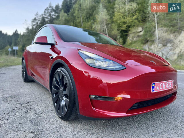 Тесла Model Y 2022 в Львове на Automoto.ua Красный Тесла Model Y, объемом двигателя 0 л и пробегом 45 тыс. км за 30999 $, фото 11 на Automoto.ua
