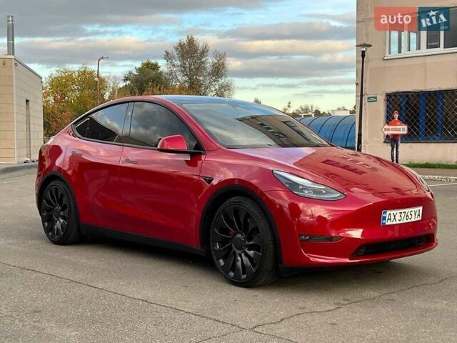 Красный Тесла Model Y, объемом двигателя 0 л и пробегом 10 тыс. км за 29500 $, фото 10 на Automoto.ua