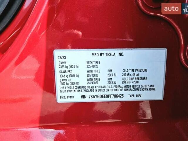 Красный Тесла Model Y, объемом двигателя 0 л и пробегом 1 тыс. км за 33500 $, фото 1 на Automoto.ua