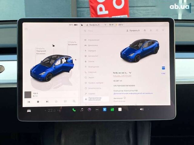 Тесла Model Y 2022 в Киеве на Automoto.ua Тесла Model Y, объемом двигателя 0 л и пробегом 92 тыс. км за 31999 $, фото 20 на Automoto.ua
