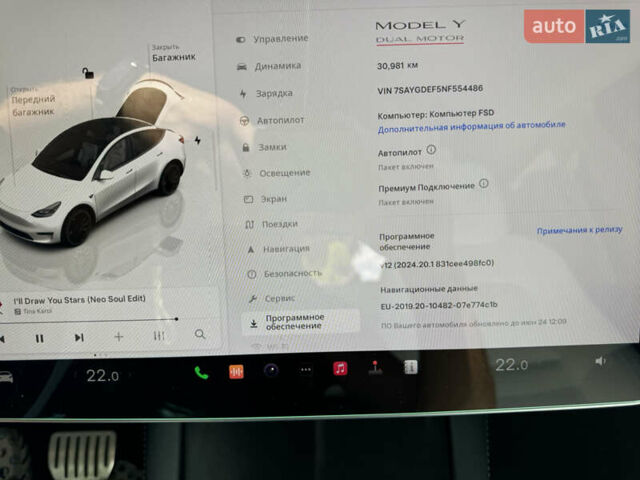 Тесла Model Y, объемом двигателя 0 л и пробегом 30 тыс. км за 33100 $, фото 13 на Automoto.ua
