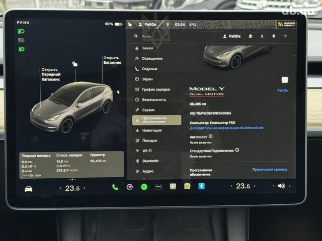 Серый Тесла Model Y, объемом двигателя 0 л и пробегом 98 тыс. км за 29490 $, фото 17 на Automoto.ua