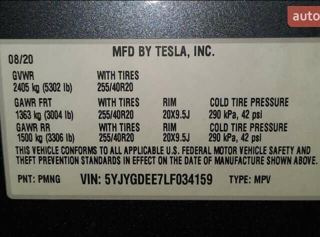 Тесла Model Y 2020 в Яворове на Automoto.ua Серый Тесла Model Y, объемом двигателя 0 л и пробегом 121 тыс. км за 22500 $, фото 9 на Automoto.ua