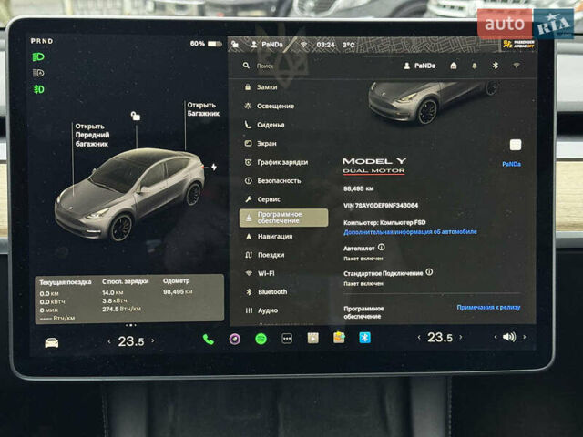 Серый Тесла Model Y, объемом двигателя 0 л и пробегом 98 тыс. км за 29490 $, фото 17 на Automoto.ua