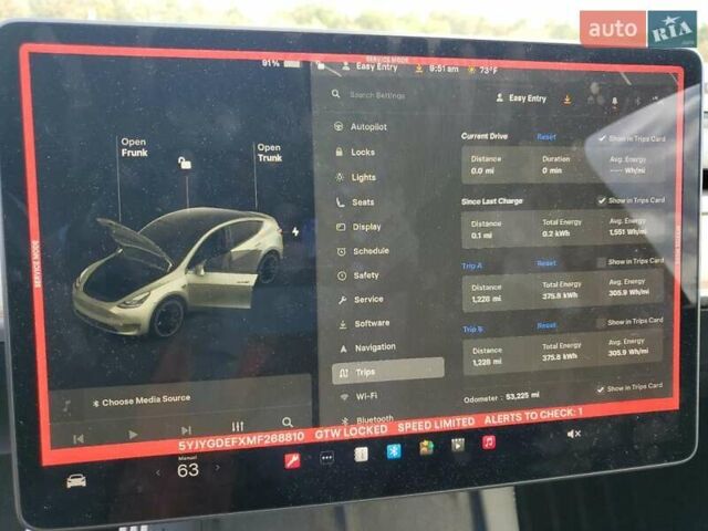 Серый Тесла Model Y, объемом двигателя 0 л и пробегом 85 тыс. км за 8900 $, фото 8 на Automoto.ua