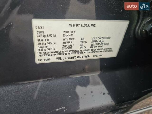 Серый Тесла Model Y, объемом двигателя 0 л и пробегом 85 тыс. км за 28500 $, фото 9 на Automoto.ua