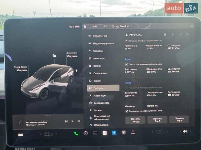 Серый Тесла Model Y, объемом двигателя 0 л и пробегом 28 тыс. км за 24500 $, фото 7 на Automoto.ua
