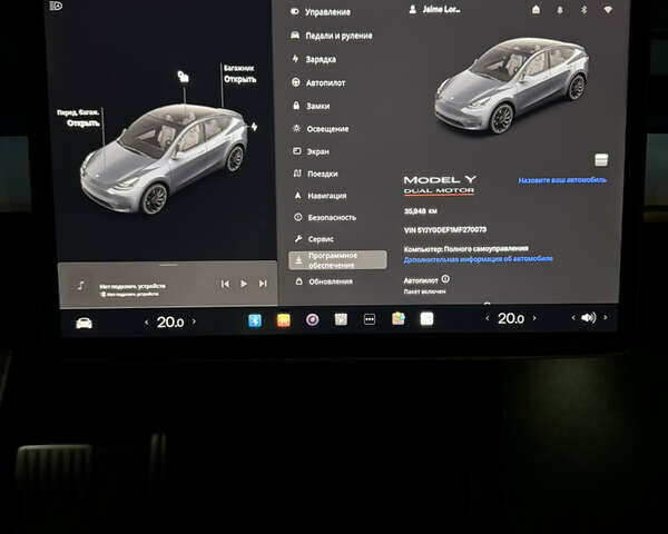 Серый Тесла Model Y, объемом двигателя 0 л и пробегом 35 тыс. км за 32990 $, фото 11 на Automoto.ua