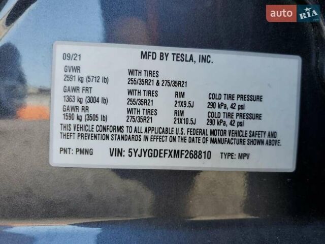 Серый Тесла Model Y, объемом двигателя 0 л и пробегом 85 тыс. км за 8900 $, фото 12 на Automoto.ua