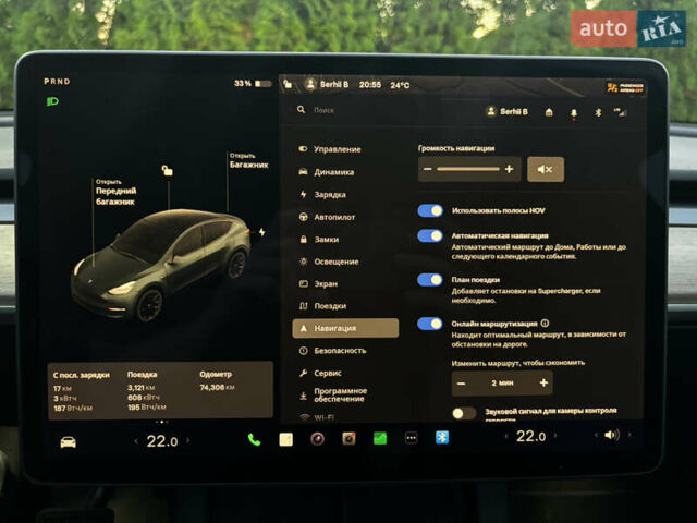 Серый Тесла Model Y, объемом двигателя 0 л и пробегом 85 тыс. км за 24800 $, фото 21 на Automoto.ua