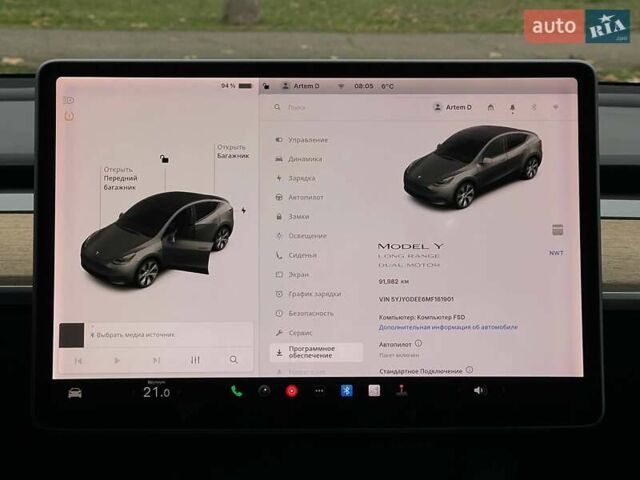 Серый Тесла Model Y, объемом двигателя 0 л и пробегом 92 тыс. км за 24499 $, фото 11 на Automoto.ua