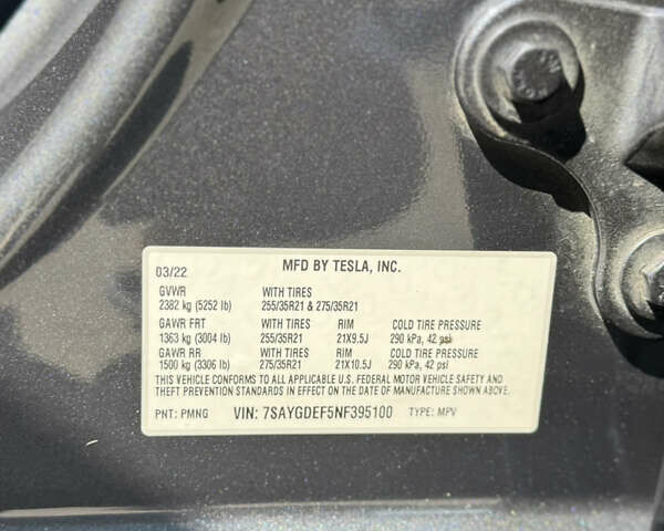Серый Тесла Model Y, объемом двигателя 0 л и пробегом 5 тыс. км за 27950 $, фото 21 на Automoto.ua