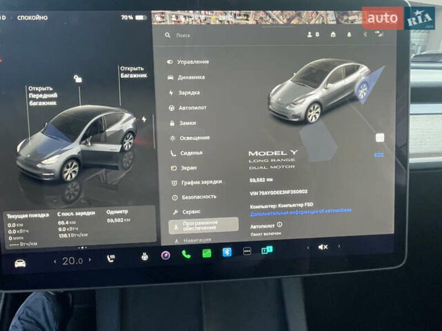 Сірий Тесла Model Y, об'ємом двигуна 0 л та пробігом 59 тис. км за 26900 $, фото 32 на Automoto.ua