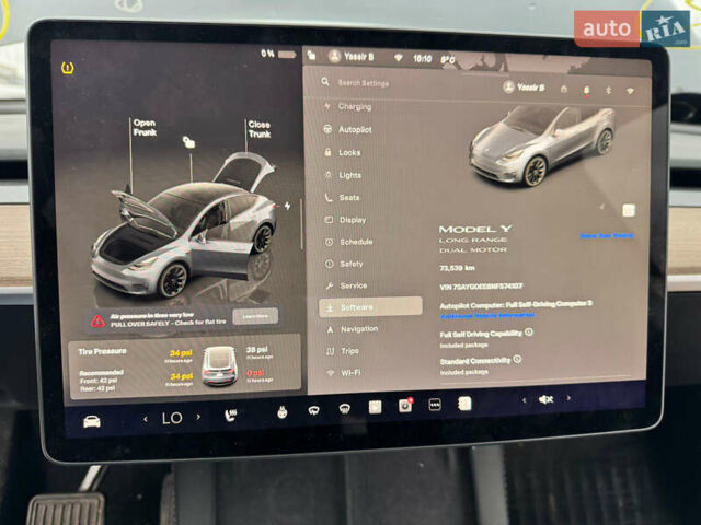 Серый Тесла Model Y, объемом двигателя 0 л и пробегом 73 тыс. км за 23500 $, фото 7 на Automoto.ua