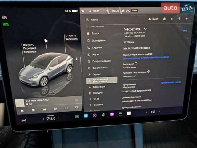 Серый Тесла Model Y, объемом двигателя 0 л и пробегом 27 тыс. км за 25900 $, фото 22 на Automoto.ua