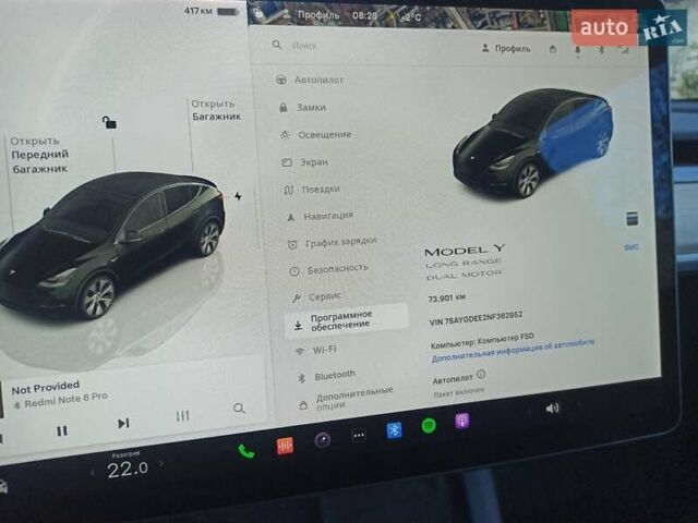Серый Тесла Model Y, объемом двигателя 0 л и пробегом 74 тыс. км за 26999 $, фото 1 на Automoto.ua