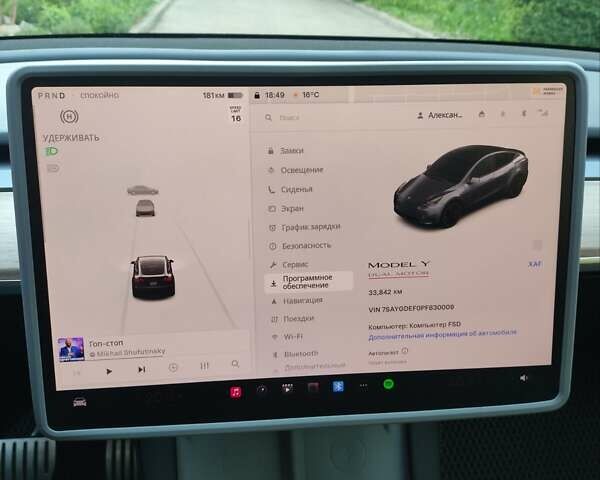 Серый Тесла Model Y, объемом двигателя 0 л и пробегом 34 тыс. км за 38300 $, фото 10 на Automoto.ua