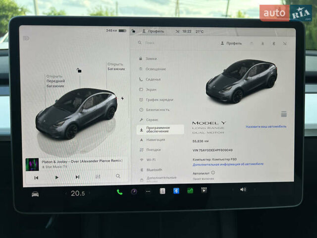 Серый Тесла Model Y, объемом двигателя 0 л и пробегом 55 тыс. км за 29500 $, фото 23 на Automoto.ua