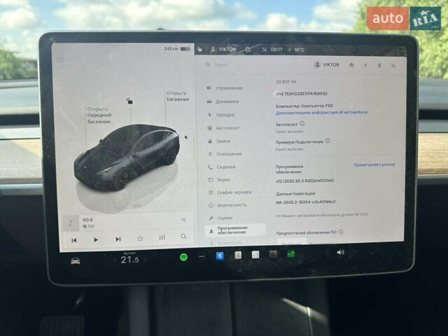 Сірий Тесла Model Y, об'ємом двигуна 0 л та пробігом 32 тис. км за 24700 $, фото 25 на Automoto.ua