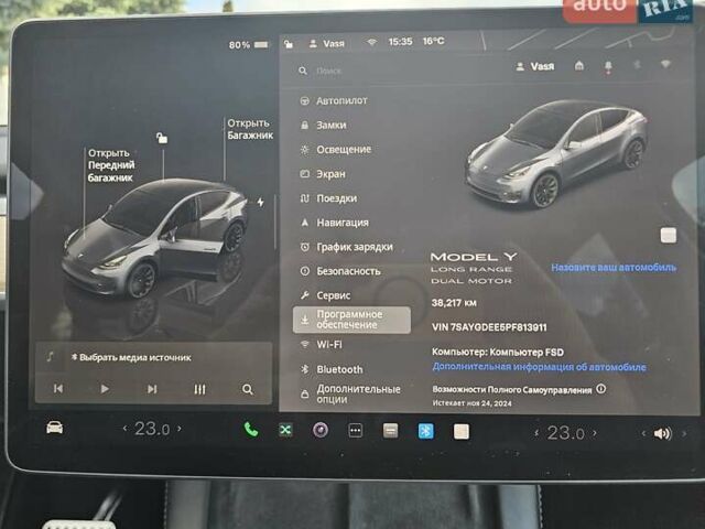 Серый Тесла Model Y, объемом двигателя 0 л и пробегом 38 тыс. км за 27900 $, фото 11 на Automoto.ua