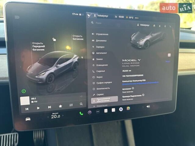 Серый Тесла Model Y, объемом двигателя 0 л и пробегом 35 тыс. км за 26700 $, фото 19 на Automoto.ua