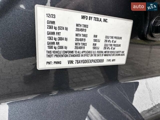 Серый Тесла Model Y, объемом двигателя 0 л и пробегом 24 тыс. км за 28399 $, фото 20 на Automoto.ua