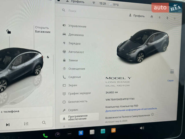 Серый Тесла Model Y, объемом двигателя 0 л и пробегом 25 тыс. км за 29000 $, фото 10 на Automoto.ua