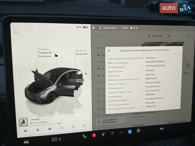 Сірий Тесла Model Y, об'ємом двигуна 0 л та пробігом 34 тис. км за 35000 $, фото 31 на Automoto.ua
