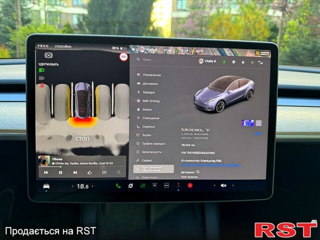 Серый Тесла Model Y, объемом двигателя 0.45 л и пробегом 34 тыс. км за 29900 $, фото 13 на Automoto.ua