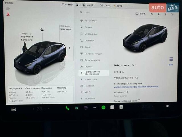 Серый Тесла Model Y, объемом двигателя 0 л и пробегом 22 тыс. км за 30900 $, фото 1 на Automoto.ua