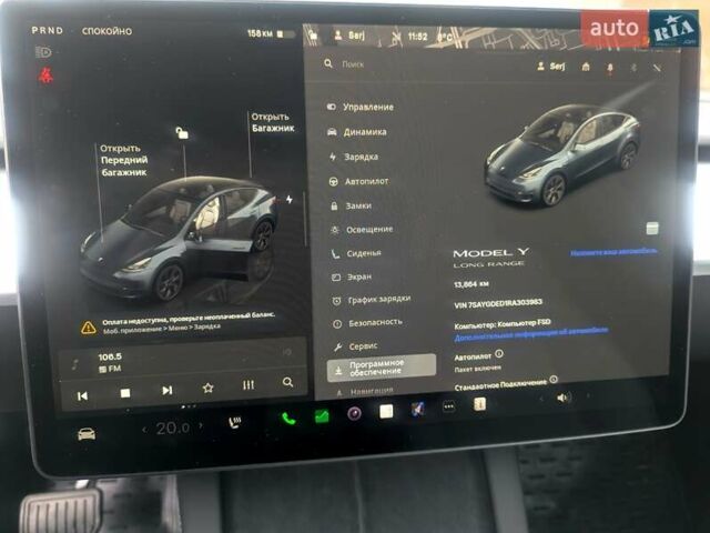Серый Тесла Model Y, объемом двигателя 0 л и пробегом 13 тыс. км за 29900 $, фото 5 на Automoto.ua