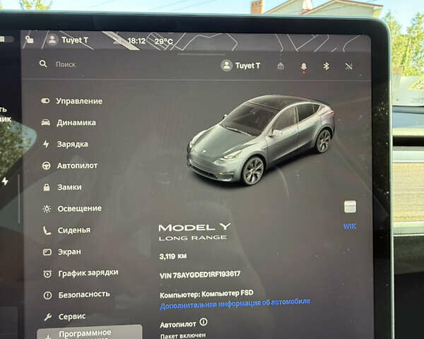 Серый Тесла Model Y, объемом двигателя 0 л и пробегом 3 тыс. км за 27000 $, фото 16 на Automoto.ua