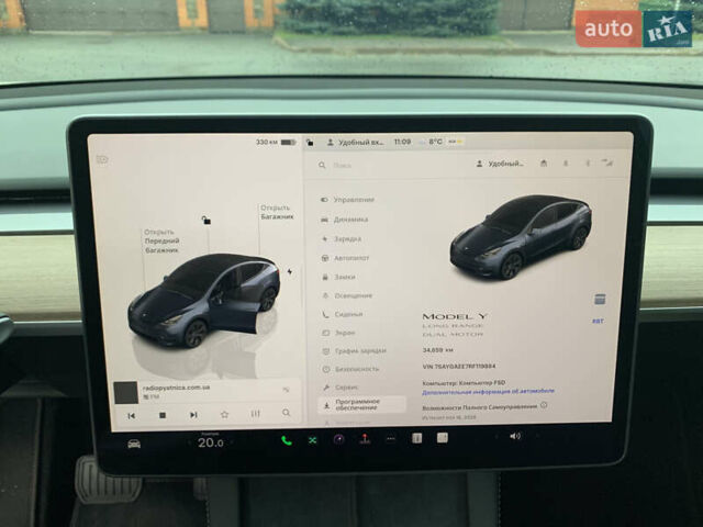 Серый Тесла Model Y, объемом двигателя 0 л и пробегом 35 тыс. км за 32900 $, фото 14 на Automoto.ua