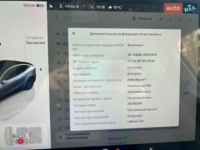 Серый Тесла Model Y, объемом двигателя 0 л и пробегом 4 тыс. км за 29900 $, фото 21 на Automoto.ua