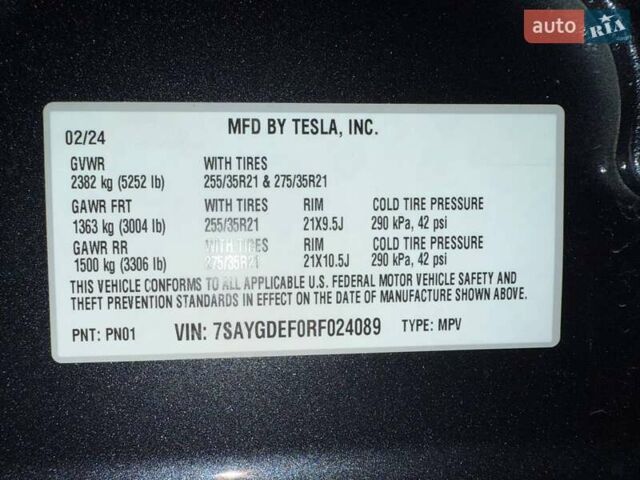 Сірий Тесла Model Y, об'ємом двигуна 0 л та пробігом 23 тис. км за 32700 $, фото 24 на Automoto.ua