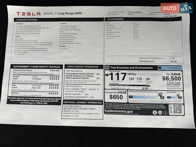 Серый Тесла Model Y, объемом двигателя 0 л и пробегом 1 тыс. км за 39900 $, фото 34 на Automoto.ua