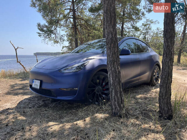 Синий Тесла Model Y, объемом двигателя 0 л и пробегом 75 тыс. км за 25000 $, фото 12 на Automoto.ua