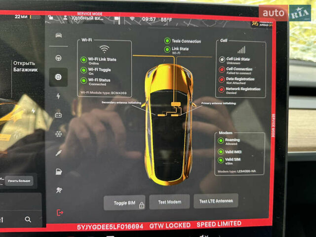 Синий Тесла Model Y, объемом двигателя 0 л и пробегом 186 тыс. км за 16000 $, фото 12 на Automoto.ua