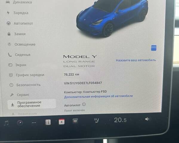 Синій Тесла Model Y, об'ємом двигуна 0 л та пробігом 78 тис. км за 23000 $, фото 1 на Automoto.ua