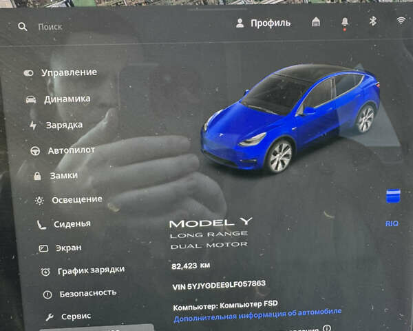 Синий Тесла Model Y, объемом двигателя 0 л и пробегом 83 тыс. км за 23800 $, фото 40 на Automoto.ua