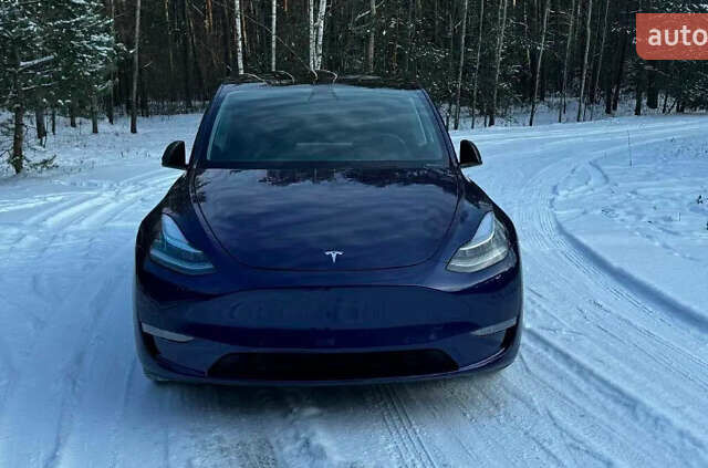 Синий Тесла Model Y, объемом двигателя 0 л и пробегом 55 тыс. км за 28000 $, фото 1 на Automoto.ua